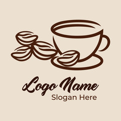 Logo coffee and bean