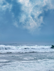 stormy day on beach