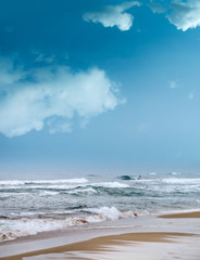 stormy day on beach