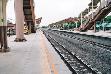 yellow tactile paving side train station for blind people