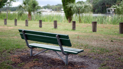 Park Bench Next To River