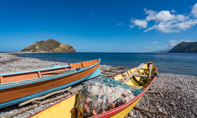  Scotts Head and dugout boats Views around the caribbean island of Dominica West indies