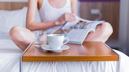 woman with cup of coffee