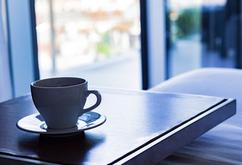 cup of coffee on the table