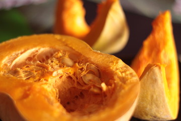 baked pumpkin with seeds