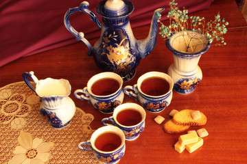 cup of tea and cookies