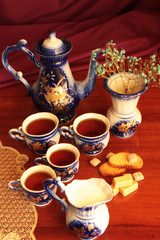 cup of coffee and cookies