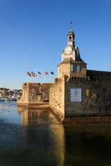 Fototapeta na wymiar Walled town of Concarneau, Brittany, France 