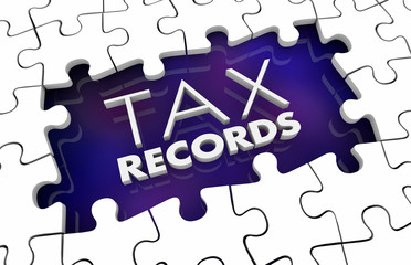 Tax Records Missing Puzzle Pieces Hole Gap 3d Illustration