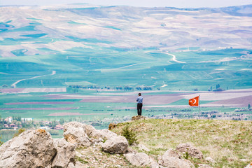 Bogazkale, Turkey - May 4, 2017. Ruins and art in Hattusa empire, Asia