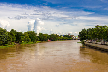 Fototapeta premium large river in thailand