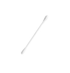 New clean cotton swab on white background