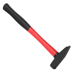 New hammer on white background. Professional construction tool