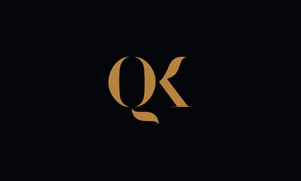 QK logo design template vector illustration