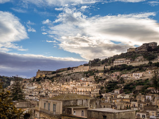 Fototapeta premium View of the beautiful Old Town of Modica, Sicily (Italy)