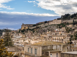 Obraz premium View of the beautiful Old Town of Modica, Sicily (Italy)