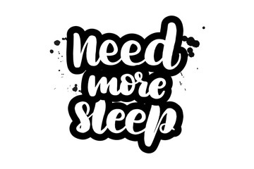 brush lettering need more sleep