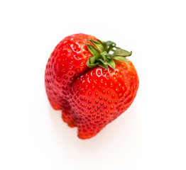 red ripe Strawberry isolated on white background