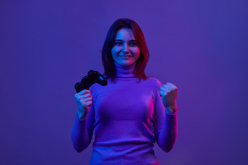 Female winner in video game
