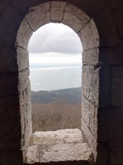Fototapeta premium Window from mountain