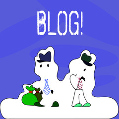 Conceptual hand writing showing Blog. Business photo text Preperation of catchy content for blogging websites