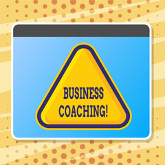 Obraz premium Text sign showing Business Coaching. Conceptual photo consulting expert your field Experience improvement