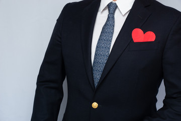Businessman and heart