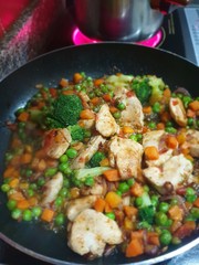 vegetables in a pan, Fahito