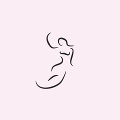 silhouette of pregnant woman