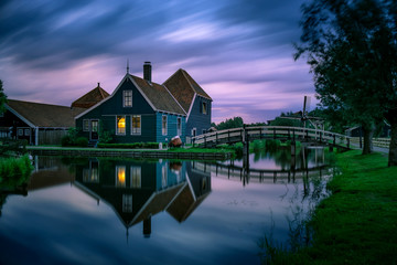 Obraz premium Zaanse Schans near Zaandam, Amsterdam, Holland