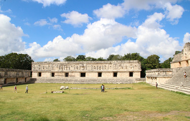 Fototapeta na wymiar Ruins of the ancient city of Uxmal