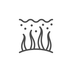 Seaweed line outline modern icon