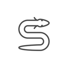 Eel line outline modern icon