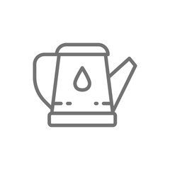 Watering can line icon. Isolated on white background