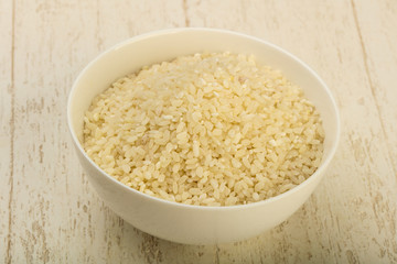 Raw rice heap