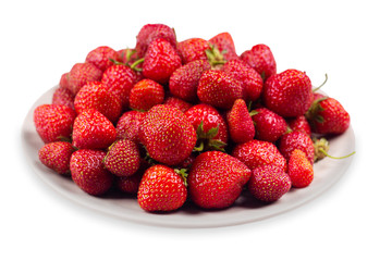 Strawberries isolated on a white background