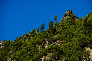 panoramic view of tatra mountains in slovakia in sunny day with blue sky © Martins Vanags