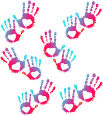 Hand imprint art abstract illustration