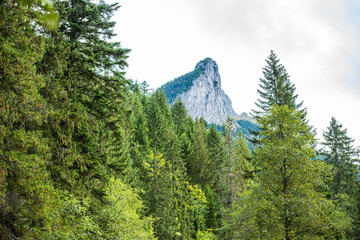 panoramic view of tatra mountains in slovakia in sunny day with blue sky © Martins Vanags