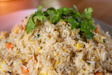 Close up fried rice is thai food