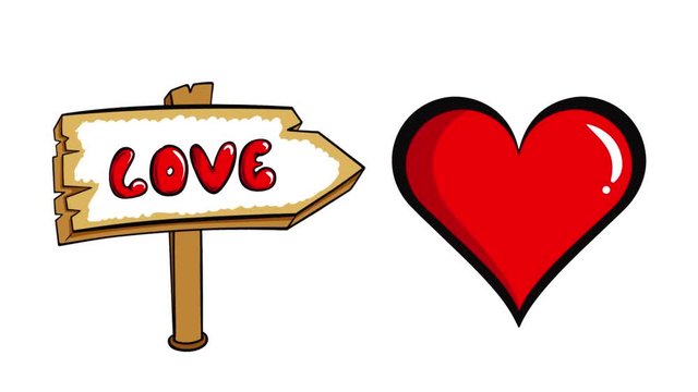 Heart beat and love signa