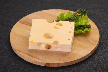 Maasdam cheese brick