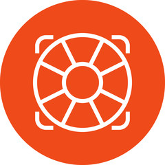 Obraz premium Life Preserver Help Outline Icon