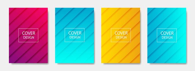 Colorful modern template design for web. Halftone lines cover of page layouts design.Set tamplate  geometric design business brochures and pages. vector illustration eps10