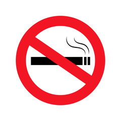 No smoking icon in flat style. Dont smoke. Smoking prohibited simbol. Stop smoking. vector eps10