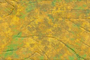 Metal iron destroyed. Background copper- 3D rendering