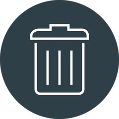 Trash Can Garbage Outline Icon