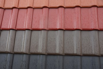 colored texture of a series of tiles in drops of water