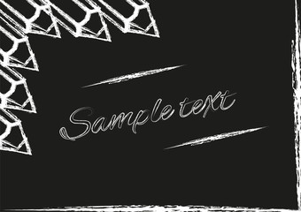 Vector set of Chalk Sketch Abstract Rectangle Frames with pencils. Vector illustration