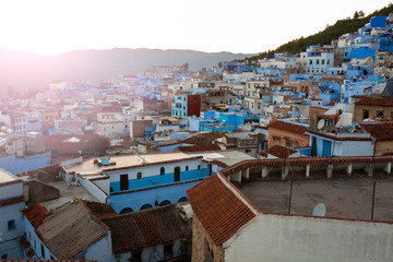 Panorámica de Chauen, Marruecos